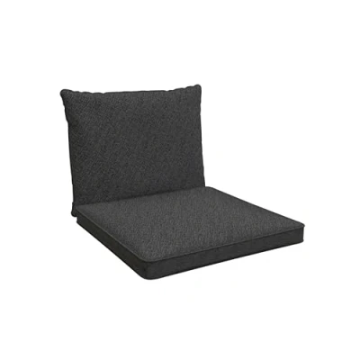 Afbeelding van POKAR Set van 2 tuinkussens voor terrasstoel, rotan outdoor meubel, palletbankkussens, zitkussen 60 x 5 cm, rugkussen 40 10 antraciet