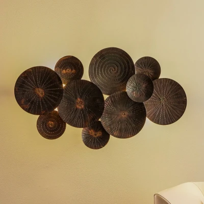 Afbeelding van Lindby wandlamp Soraya, koper, metaal, 2 lamps, 53 cm