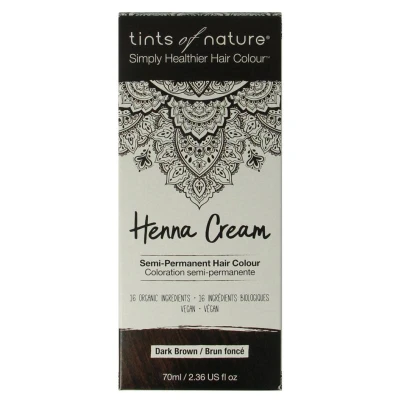 Afbeelding van Tints of Nature Dark Brown Semi Permanent Henna Cream Hair Colour, Ammonia Free en 95% Natuurlijk, 70 ml