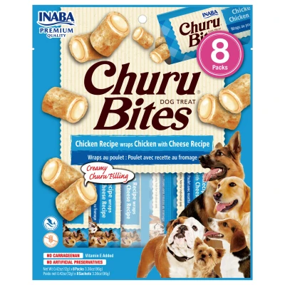 Afbeelding van Inaba Bites Dog Chicken Recipe Wraps With Cheese Hondensnacks 8 x 12 g