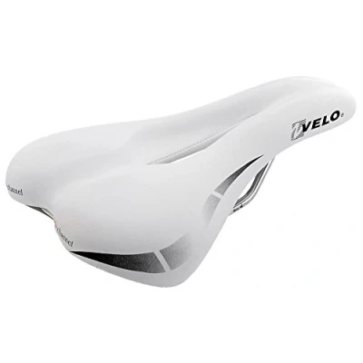 Afbeelding van Fietszadel Velo WideChannel wit