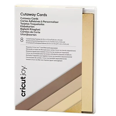 Afbeelding van Cricut Joy™ Cutaway Cards Kaartenset Bruin, Lichtbruin, Beige, Goud