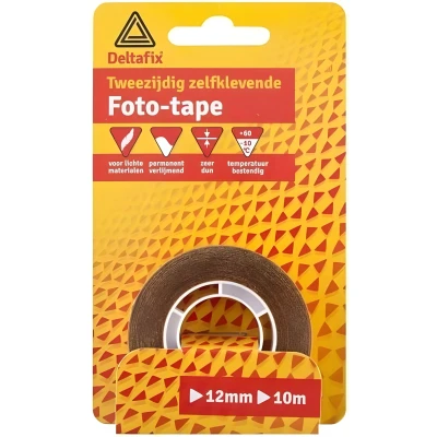 Afbeelding van Deltafix tweezijdig zelfklevende foto tape 12mm x 10m