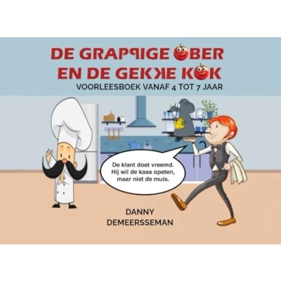 Afbeelding van de grappige ober en gekke kok