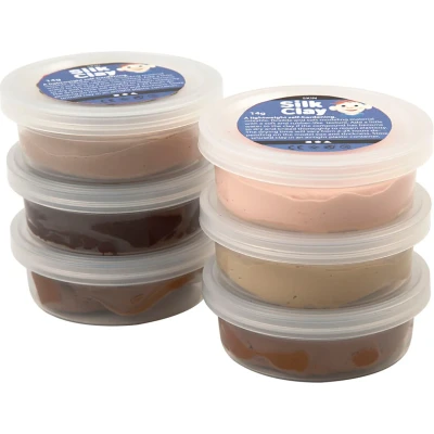 Afbeelding van Creativ company boetseerklei silk clay skin colours 6st