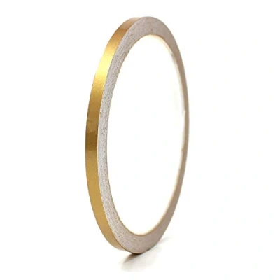 Afbeelding van Decoratieve plakstrips voor auto, motorfiets, boot, modelbouw, vele kleuren, lengte 10 m (goud, 6 mm)