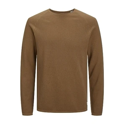 Afbeelding van Jack &amp; Jones Jjehill gebreide trui met ronde hals voor heren, Rubber/Detail: twisted