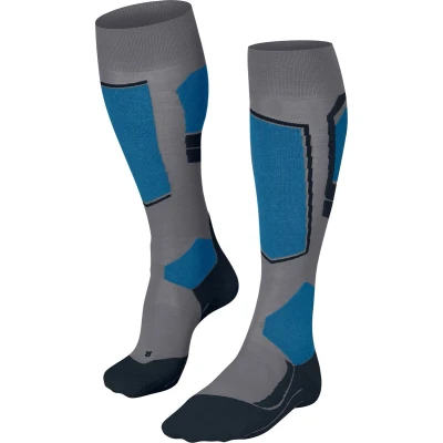 Afbeelding van FALKE SK4 anti blaren, zweet merinowol wintersportsokken heren grijs Maat 44 45
