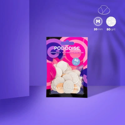 Afbeelding van Staleks PRO Schuurelementjes voor pododisk M 80 grit (50 stuk)