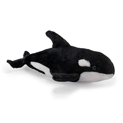 Afbeelding van Zappi Co pluche speelgoed voor kinderen, walvis, orca, (22 24 cm), dierencollectie, safari, pasgeborenen, eerste kind