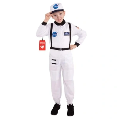 Afbeelding van Astronautenkostuum voor kinderen, ruimteuniform, maat M (7 9 jaar)