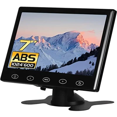 Afbeelding van WHOLEV Mini HDMI Monitor 7&quot; LCD HD 1024 x 600 16:9 Touch Met AV/VGA/HDMI/Hoofdtelefoon Ingebouwde Luidspreker voor Kantoor/Bedrijf/Home Security Raspberry Pi CCTV PC DVR