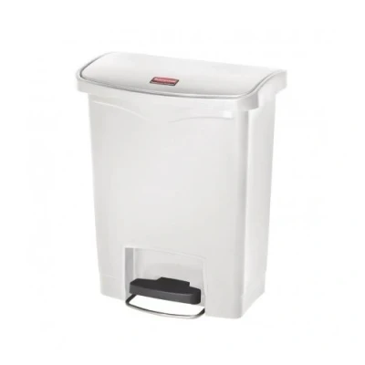 Image de Rubbermaid Poubelle à pédale Slim Jim 30 L Blanc