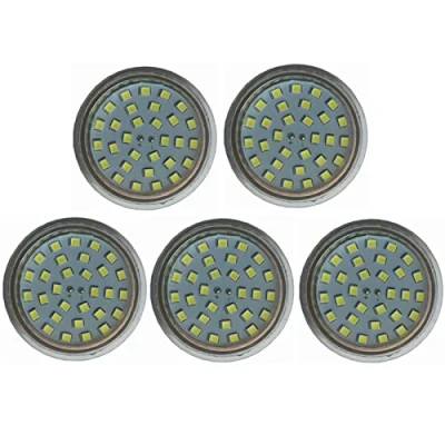 Afbeelding van WELSUN 5 stuks GU10 LED lampen 12V 24V equivalent aan een 50W halogeenlamp, niet dimbaar, voor boten, jachthavens, vrachtwagens, campers, 5W 450lm AC/DC 12 60V (kleur: warm wit)