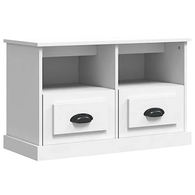 Afbeelding van Tv meubel 80x35x50 cm bewerkt hout wit