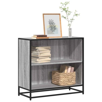Afbeelding van vidaXL Boekenkast 80x35x76 cm bewerkt hout grijs sonoma eikenkleurig