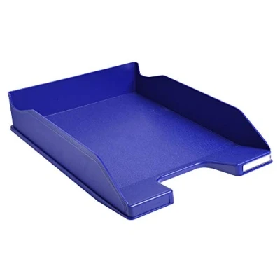 Afbeelding van Exacompta Ref. 113104D 1 COMBO MIDI brievenbakje nuttige afmetingen 34 x 25 6,5 cm voor A4+ formaat geschikt 500 vel kleur nachtblauw Blue Angel gecertificeerd