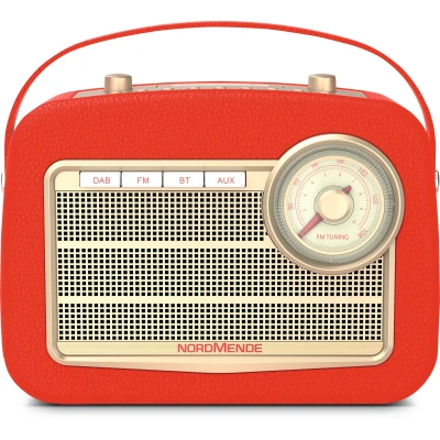 Afbeelding van TechniSat Transita 130 &#039;vintage look&#039; DAB+ radio met bluetooth rood