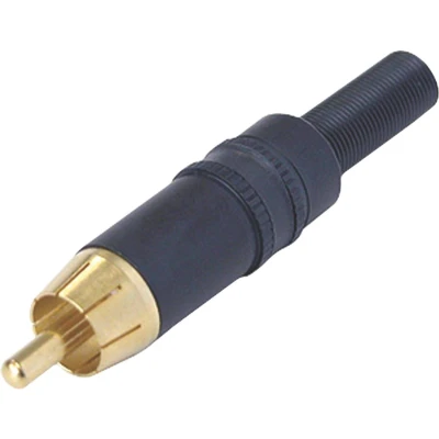 Afbeelding van Connector RCA Male Metaal Zwart Neutrik