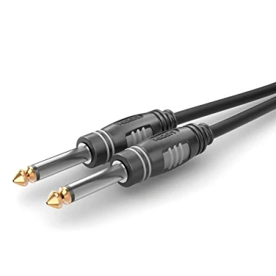 Afbeelding van Sommer Cable HBA 6M 0150 Jackplug Audio Aansluitkabel [1x male 6,3 mm (mono) 1x (mono)] 1.50 m Zwart