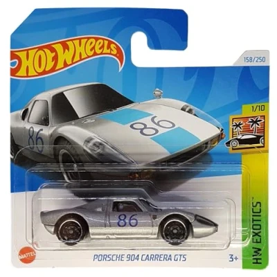 Afbeelding van Hot Wheels Porsche 904 Carrera GTS HW Exotics 1/10 HRY73 Korte kaart Zilver metallic Mattel 2024 1:64