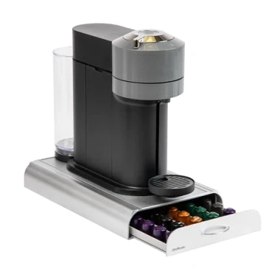 Afbeelding van Mind Reader NESTRY6PC SIL capsulelade compatibel met Nespresso, koffiepadhouder, opslag, 23,5 x 38,1 5,1 cm (l b h), kunststof zilver