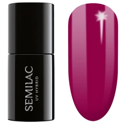 Afbeelding van Semilac UV nagellak Hybrid 436 Powerful Burgundy 7 ml
