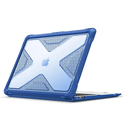 Afbeelding van Fintie Hoes compatibel met MacBook Air 13 (versie 2018 2020) A2337(M1)/A2179/A1932, hybride beschermhoes van robuust TPU en bumper, inch Retina, blauw