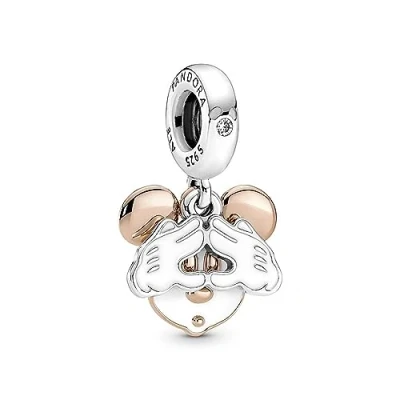 Afbeelding van Pandora Disney bedels in Sterling zilver en 14K roségoud verguld, zilver, Zirkonia
