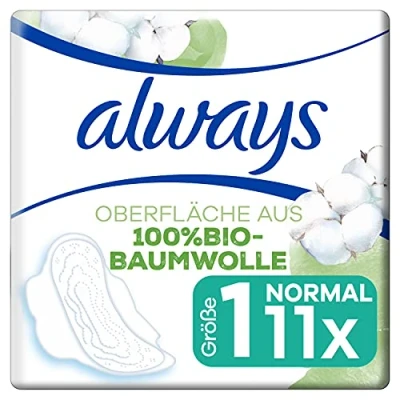 Afbeelding van 10x Always Maandverband Bio Cotton Protection Ultra Normal met Vleugels 11 stuks