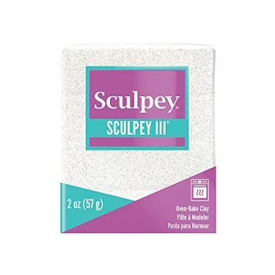 Afbeelding van Klei III White glitter 57 gr Sculpey