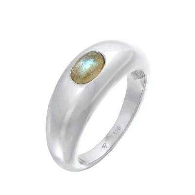 Afbeelding van Elli Basic Vintage Style Ring, Dames, Maat: 54, Silber