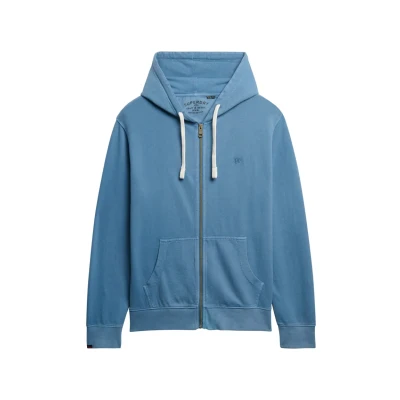 Afbeelding van Superdry Classic Essential Hoodie Sweater met rits, Heren, Maat: Small, Wedgewood blue