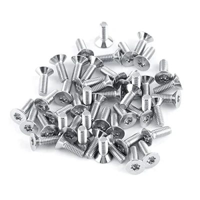 Afbeelding van Kadimendium 50 stuks M4 roestvrijstalen platte schroeven met verzonken kop (M4 x 8 mm)