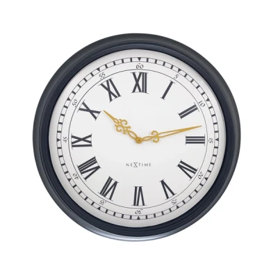 Afbeelding van Wandklok 76 cm Zwart/Grey Plastic NeXtime &#039;Chopin Large&#039;