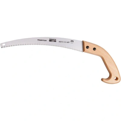 Image de BAHCO 4212 11 6T scie à élaguer fixe avec poignée en bois, dents limables, pour bois sec et dur, 11&quot;, 6 TPI