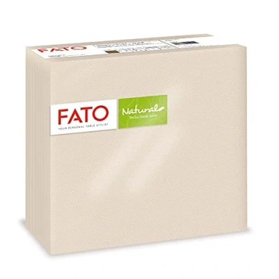 Afbeelding van Fato Servetten voor eenmalig gebruik, versierd en gevouwen in 4 2 lagen, milieuvriendelijk, 40 servetten, afmetingen 38 x 38, 100% gerecycled vezelpapier