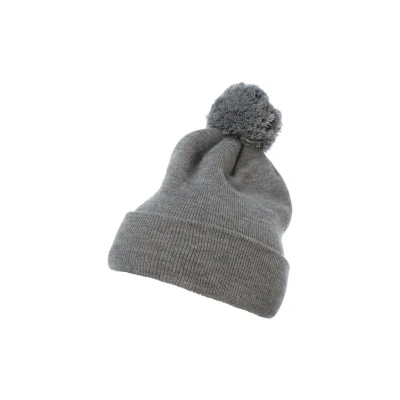 Afbeelding van Flexfit Cuffed Pom Knit Beanie Muts Grijs