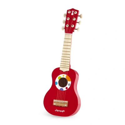 Afbeelding van Janod Confetti Mijn Eerste Gitaar Voor Kleine Muzikanten! Met 6 Snaren Om Je Eigen Melodieën Te Spelen Geschikt Vanaf 3 Jaar