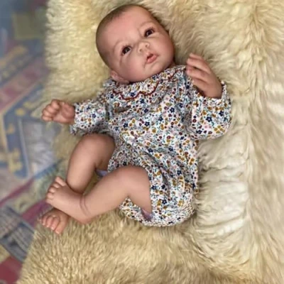 Afbeelding van Lonian Reborn Poppen, 45 cm, realistisch, babypop met zacht lichaam, babypoppen, ziet er echt uit lollymagneet (C)