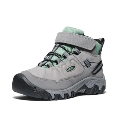 Afbeelding van KEEN Targhee 4 Mid waterdichte wandelschoenen, uniseks, kinderen, Legering, graniet, groen