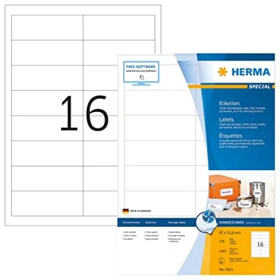 Afbeelding van HERMA 4815 Wit Zelfklevend printerlabel printeretiket