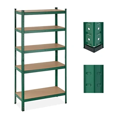 Afbeelding van stellingkast 875 kg staal 180 x 90 40 cm 5 planken opbergrek garage groen
