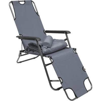 Afbeelding van Ligstoel Campingstoel 180x60cm licht opklapbaar Ligbed tot 100kg Tuinstoel Relaxstoel