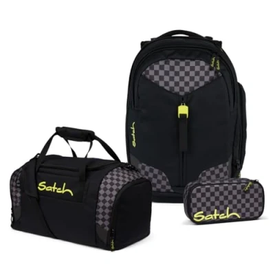 Afbeelding van satch Match 3 delige schoolrugzak met etui en sporttas, Phantom Paars