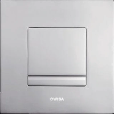 Afbeelding van WISA Delos bedieningsplaat aluminium mechanisch met dualflush voor XS