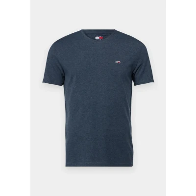 Afbeelding van Tommy Jeans SLIM Jaspe TEE Tshirt basic Dark night navy, Heren, Maat: 44, navy