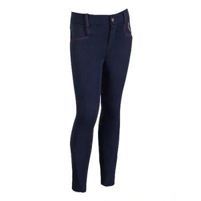Afbeelding van HKM Rijbroek Alva Full Seat Silicone Deep Blue 122/128