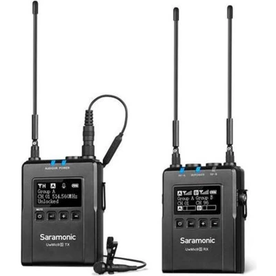 Afbeelding van Saramonic UwMic9S kit 1 draadloze Lavalier Microfoon TX9S + RX9S UHF voor op camera te gebruiken