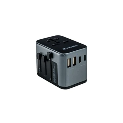 Image de Verbatim UTA 03 Adaptateur secteur 30 Watt PD 3.0, QC 3.0 4 connecteurs de sortie (USB, 24 pin USB C)